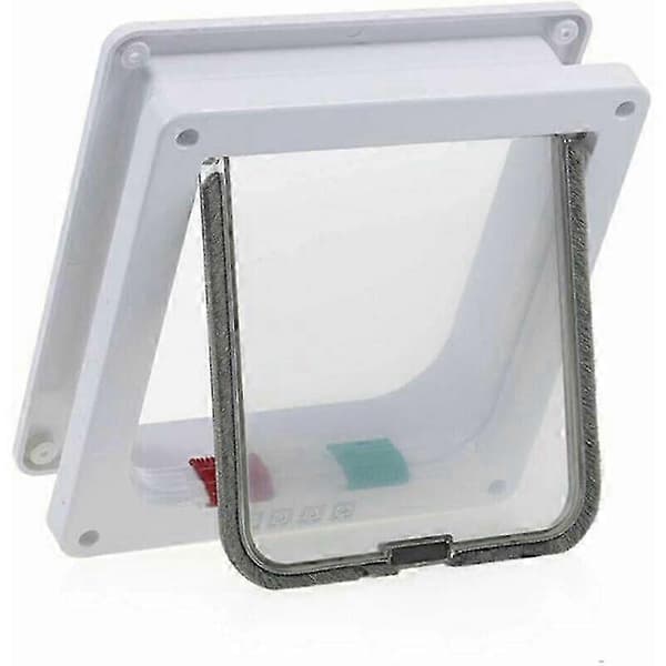 Electronic Microchip Cat Flap Electronic Microchip Cat Flap Brown Cat And Small Dog Cat Flap With Screw Kits White, Medium