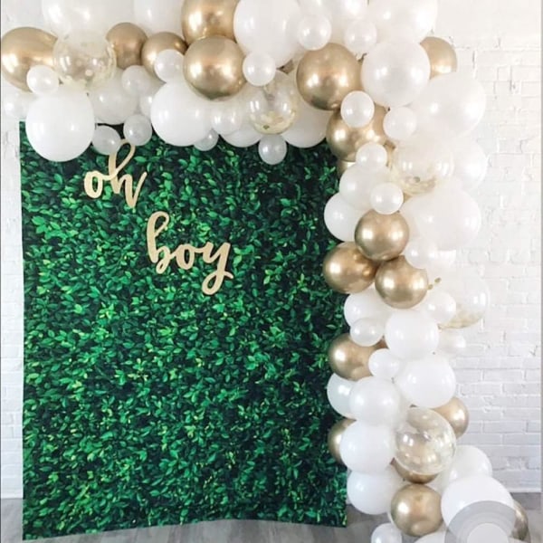 Hvit og gull ballonggirlandsett, 60 stk Ballonggirland Ballongdekorasjoner Bakgrunn Ideell for bryllup Bursdag Babyshower Bryllupsfestdekorasjon