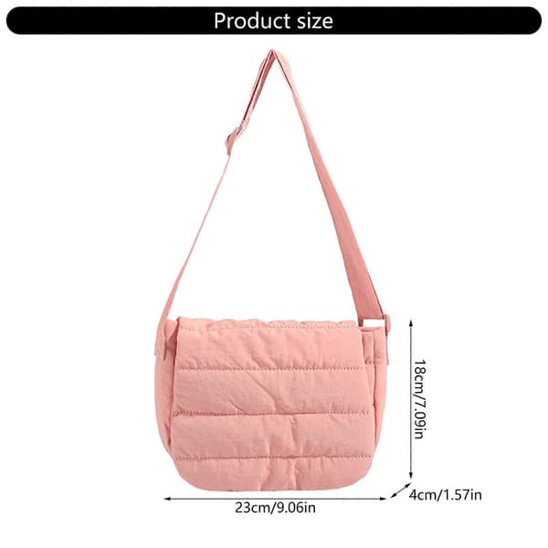 Mode Underarm Tasker Puffer Håndtasker Dun Bomuld Telefonpunge Med Crossbody Rem Til Trendy Outfits Sort Black