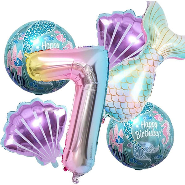 Sjöjungfru födelsedag dekoration sjöjungfru ballonger kit hav ballong sjöjungfru folie ballong sjöjungfru svans ballonger för flickor sjöjungfru fest
