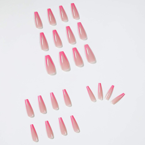Kød Pulver Pink Lang Negle Patchmake up