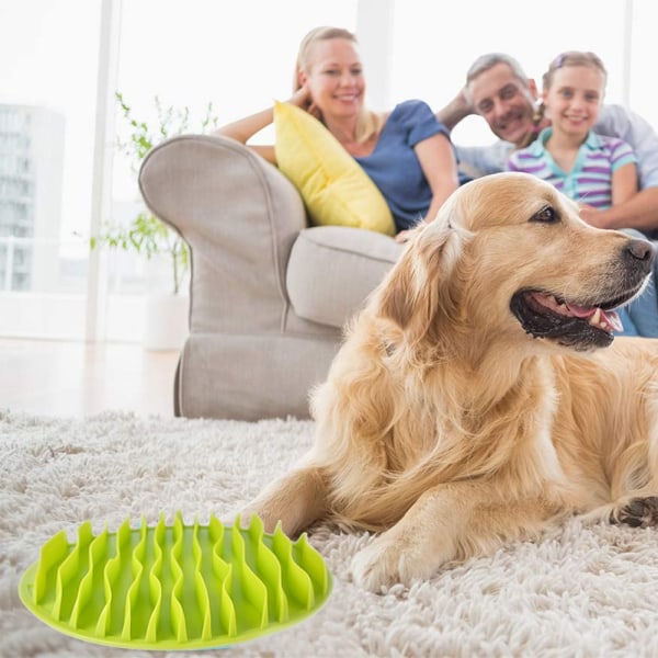 Pet Fun Mat Langsom Bærbar Hunde Foder Skål, Interaktiv Oppustelighed Stop Hunde Skål-Anti-Choke Skål Kæledyr Skål, Sund-Grøn
