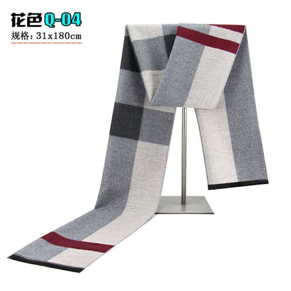 Høy kvalitet vinter skjerf for menn | Rutete kashmir skjerf for menn | Luksus skjerf for menn - skjerf Design Q-04 180cm
