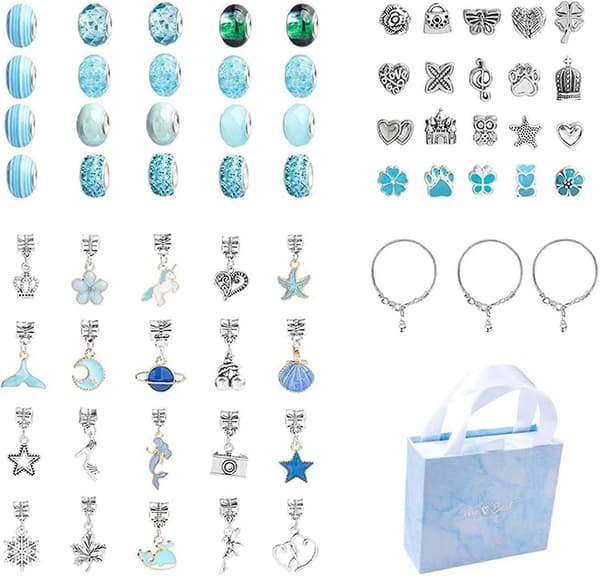 Børnearmbåndssæt, DIY Smykke Charm Armbåndsfremstillingssæt