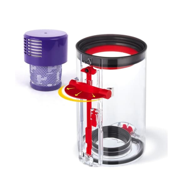 Dyson V10 -pölynimurin vaihtopölysäiliö ja suodatin