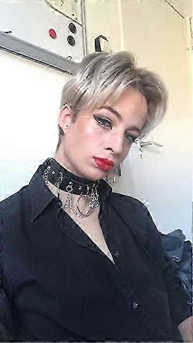 Halskæde Pu Læder Choker med Sorte Nitter Punk Rock Nitte Choker
