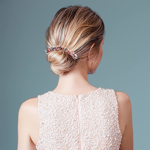 4 stk. Rhinestone hårknute maker magisk hårstyling Deft Bun elegant enkel Bun Maker (mørk farge)