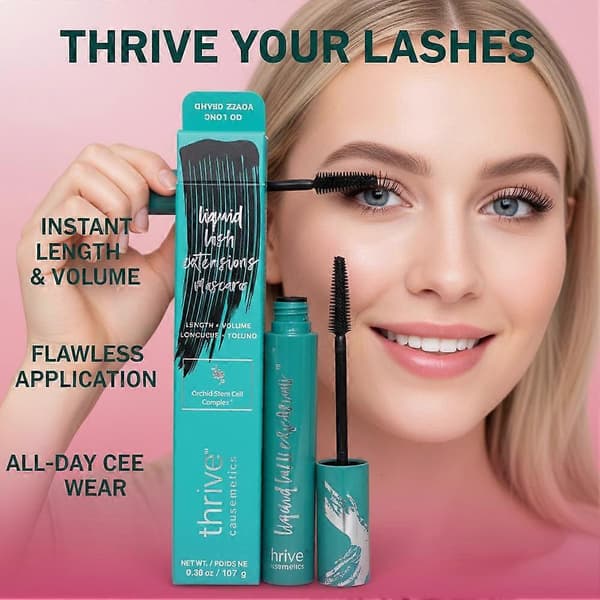 Thrive Causemetics Liquid Lash Extensions Mascara Tykk Krøllende Vanntett Black