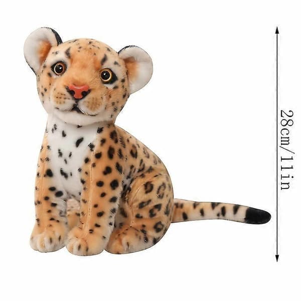 Simuleringsdjur plyschleksak docka lejon leopard tygdocka söt docka kudde barn flicka födelsedagspresent-leopard