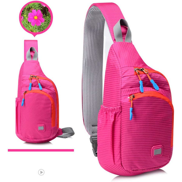 Liten Sling Ryggsäck Vattentät Unisex Axelväska Bröst Korsa Dagryggsäck