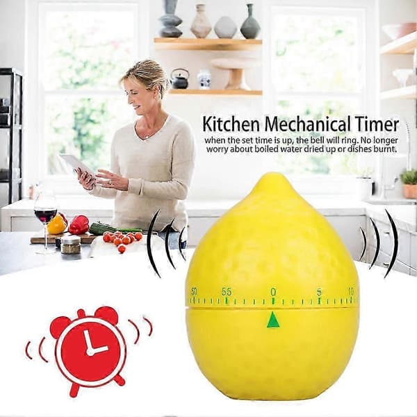 Citronformet mekanisk timer til køkkenmadlavning og timing