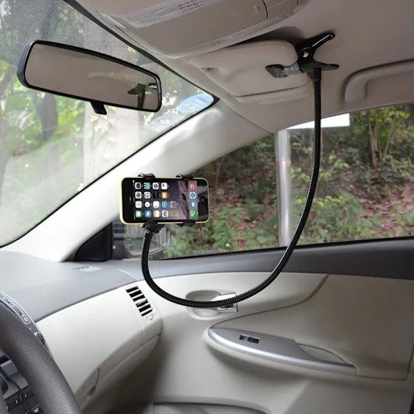2-pack Mobile Phone Holder - Bendable Stand with Clip for Mobile Black