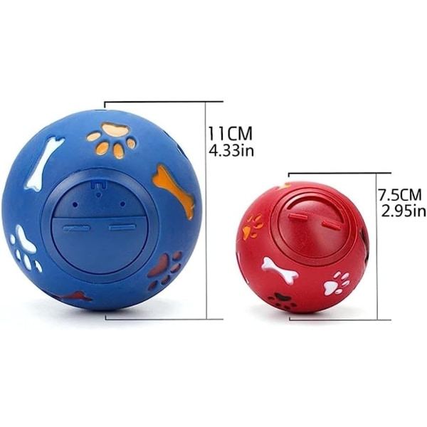 Hunde- og katteleker i gummi som er motstandsdyktige mot bitt - Interaktivt leketøy for IQ-trening - Tannrensende baller - Valpeleker/B/11cm
