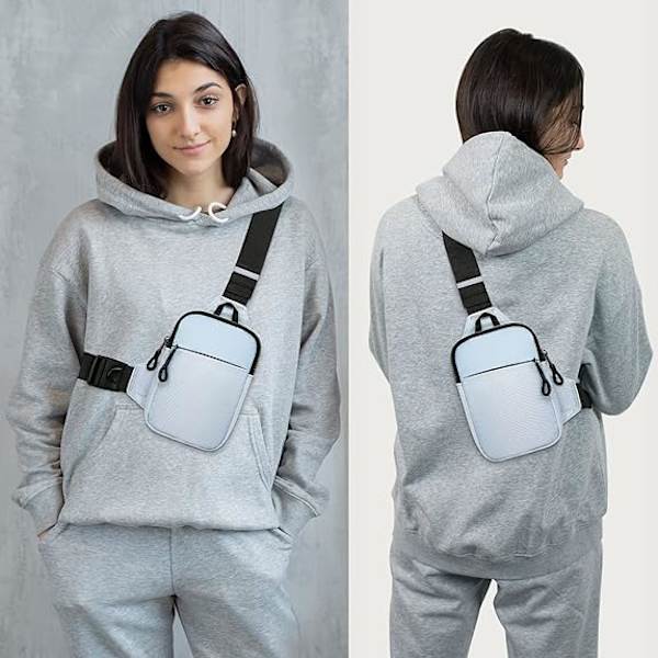 Mini Sling Bag - Miesten ja naisten pieni vedenpitävä crossbody-laukku, rento puhelinrintareppu matkustamiseen ja patikointiin