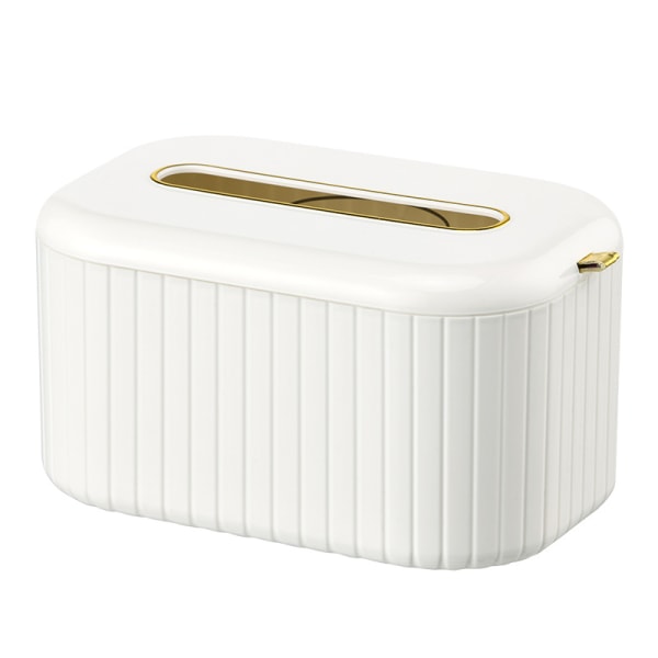 Nordisk Stil Væghængt Papirserviet Holder, Papirservietæske, Toiletpapirholdere, Papirserviet Holder med Dæksel til Badeværelse, Soveværelse, Spisebord, Kontor. (Hvid)
