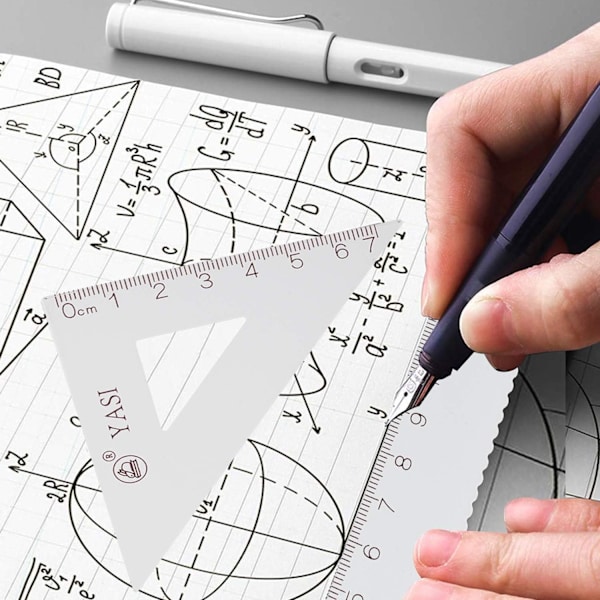 4-pack matematiska geometriverktyg för studenter, ritare, ingenjörer, design, grafik, examination, matematik eller målning