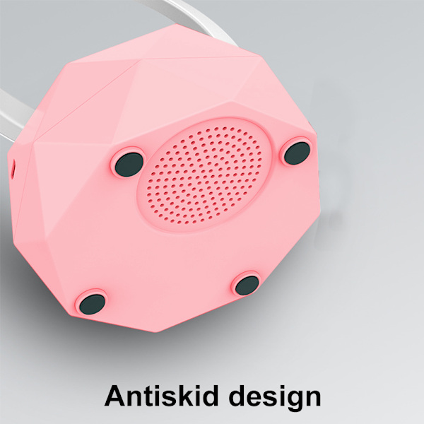 Kannettava langaton Bluetooth-kaiutin LED-valolla Bluetooth 5.0 LED-valotilassa älypuhelimeen - pinkki