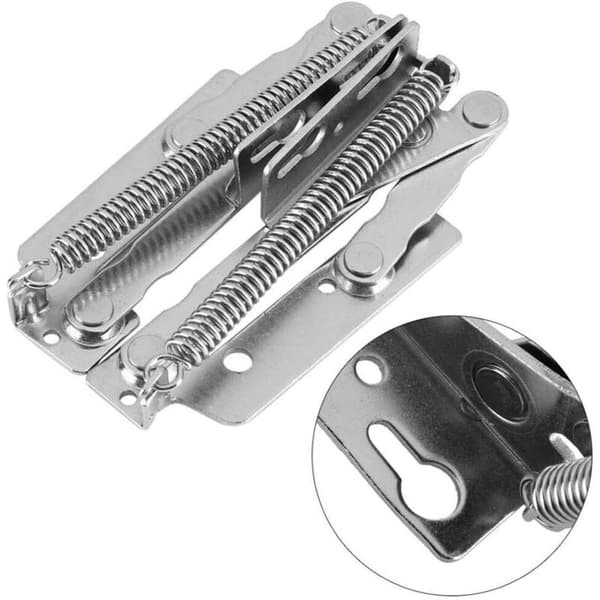 80 Degree Cabinet Door Hinge Full Hinge Cover Furniture Base Spring Hinge, 1 Pair