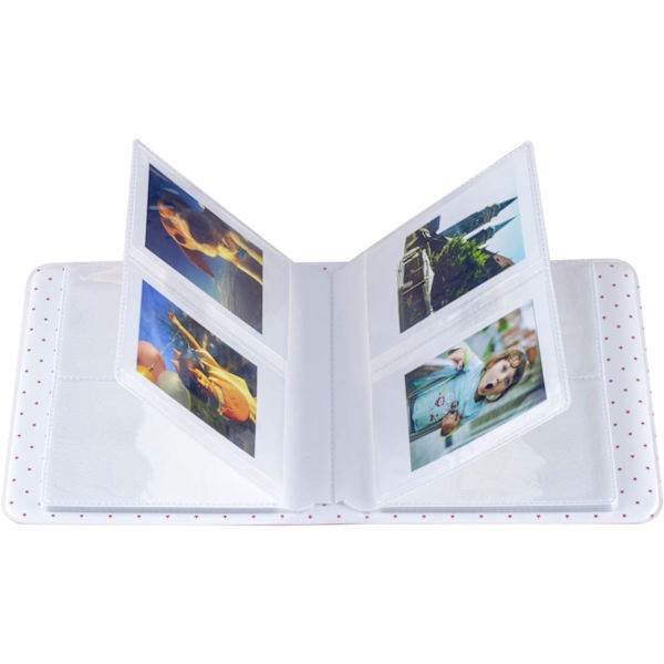 64 taskun minikuvakirja, sopii Fuji Instax Mini 7s 8 8+ 9 25 26 50s 70 90 pikakameraan ja käyntikorttiin (musta 16 sivua).