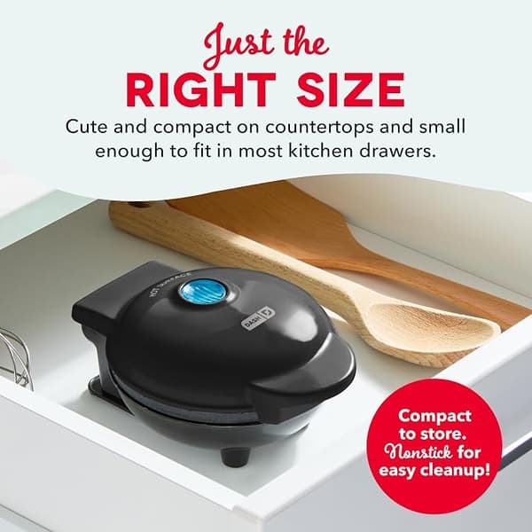 Mini Waffle Maker, Compact Non-Stick Breakfast Sandwich Maker for Waffles, Pancakes, Hash Browns and Quick Snacks, 220V