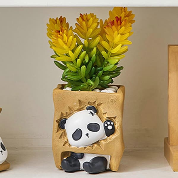 Sød Pandaformet Urtepotte Vase Forme Cement Form Silikone Materiale til DIY Håndlavet Sukkulent Plante Urtepotte Vase