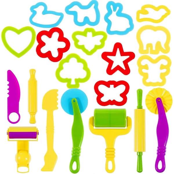DIY Mini Clay Kit with Rolling Pins, Molds & Tools – Air Dry Dough Set for Kids