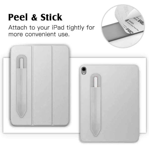 2 kpl yhteensopivaa Apple Pencil -koteloa - harmaa. Irrotettava joustava nahkatasku