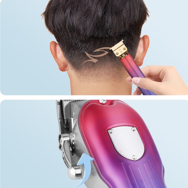 Hårklippare och trimmerset för män Set barklippare för hårklippning med färgade guidekammar-
