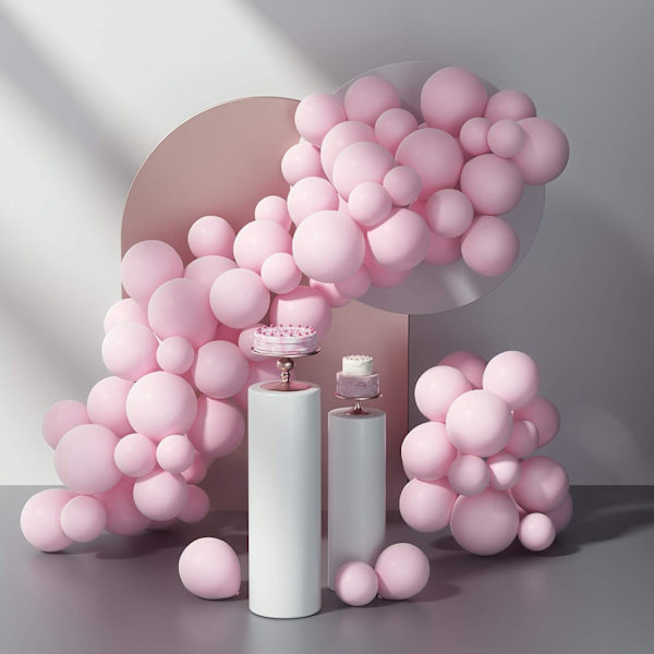 Pink Ballonkits Latex Festballoner 12 tommer 5 tommer 80 stk Macaron Babyshower Pink Ballon til Fødselsdagsfest Dekorationer