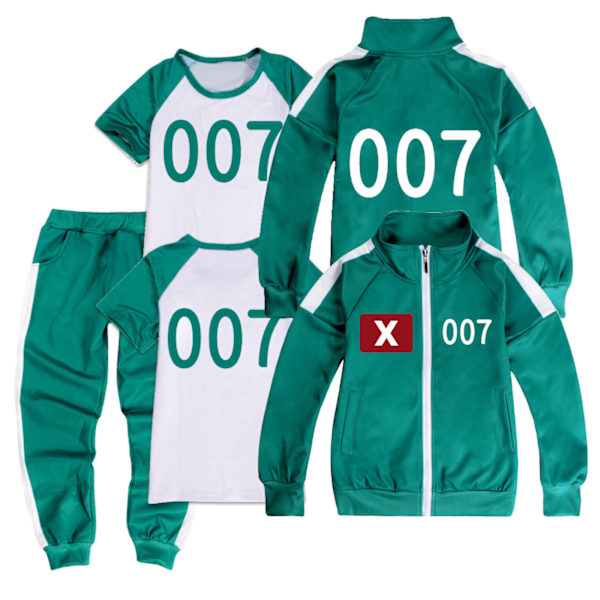 Squid Game, tracksuit, complete set with number 77 7 7
