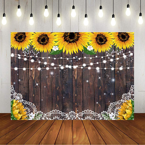 Solsikke Træ Baggrund Sommer Blomster Brun Baggrund Land Blomster Blomster Fødselsdag Baby Shower Brudebad Bryllup Jubilæum  Fest Dekorationer