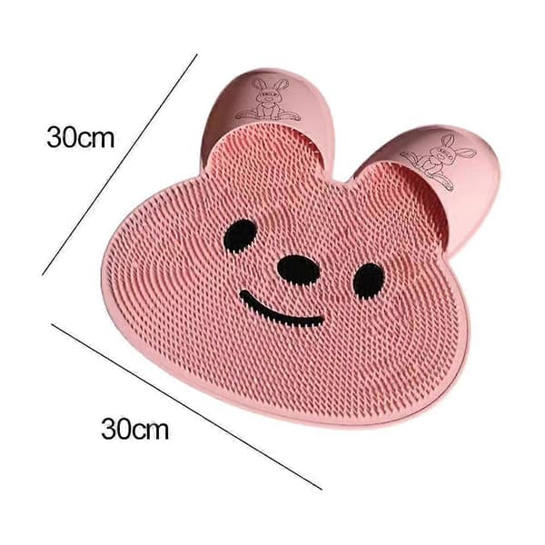 Fotborste i silikon - Massagepärlor Halkfri - Duschpedikyr Matta pink 1pcs
