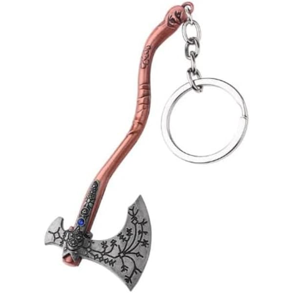 God Of War 4 Kratos Axe Keychains Exquisite Crystal Carved Pattern