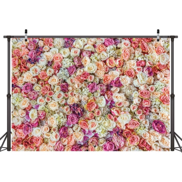 7X5FT Blomster Væg Baggrund Blomstrende Friske Roser Blomster Bryllup Dekoration Baggrund Fest Baggrund Blomster Fødselsdag Baggrund CP-48