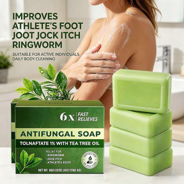 Antisvamp Tea Tree Oil Sæbe med Tolnaftat 1%, 115g 3PCS