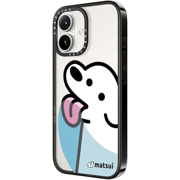 Kompakt iPhone 16 Pro Max Deksel [Lettvekt / 1,2 m 2X Militær Grad Fallbeskyttelse/Slank] - Kirsebær - Klar Svart Lick iPhone 16 Plus