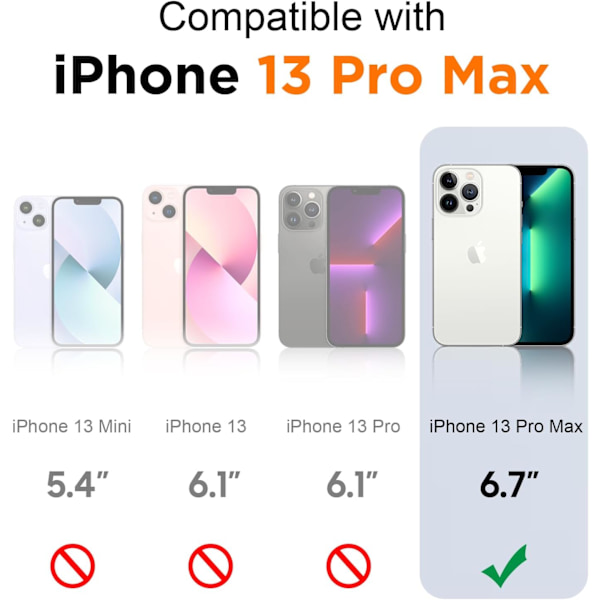 Magneettinen iPhone 16 Pro Max -kotelo, [Sisäänrakennettu näkymätön jalusta][Yhteensopiva MagSafe-tekniikan kanssa] [Sotilastason iskunkestävä] Ohut läpikuultava Black Matte iPhone 13 Pro Max
