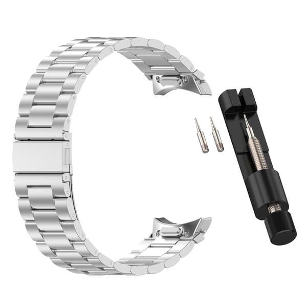 Stilfuldt rustfrit stålarmbånd til Samsung Galaxy Watch 7/FE Sort Black 110