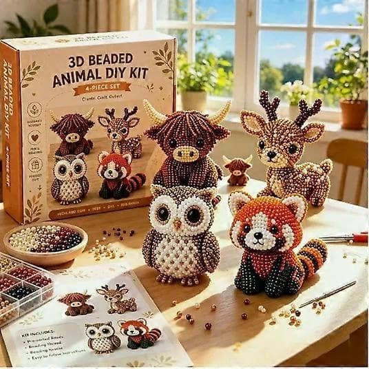 Lintujen helmikudonta DIY-setti, käsintehty 3D luova korutaide