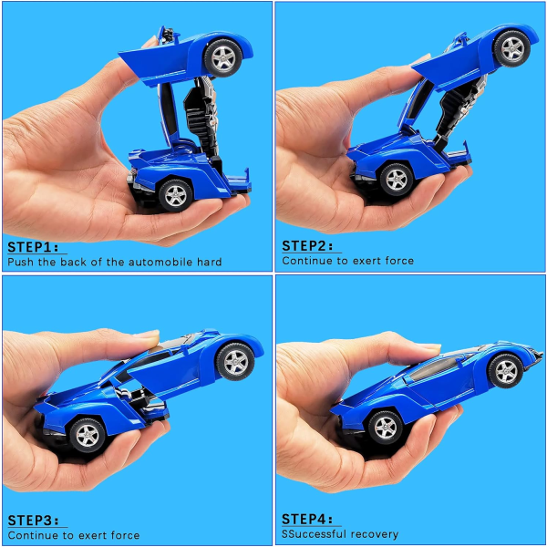 Muuttuva leluauto 2-7-vuotiaille pojille, robottiautolelu 4-vuotiaille pojille, syntymäpäivälahja 2-7-vuotiaille lapsille