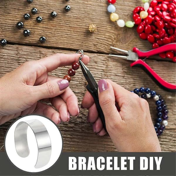 8 stk. Håndleddscorsage Mansjetter, Armbåndsemner for Smykkefremstilling DIY