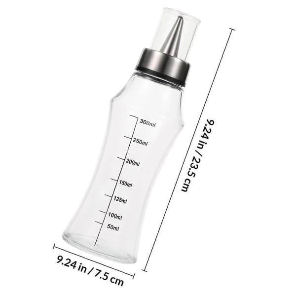 Flaskor för olja vinäger dispenser återflödesförebyggande hem kök glas 23.5X7.5X7.5CM 1Set
