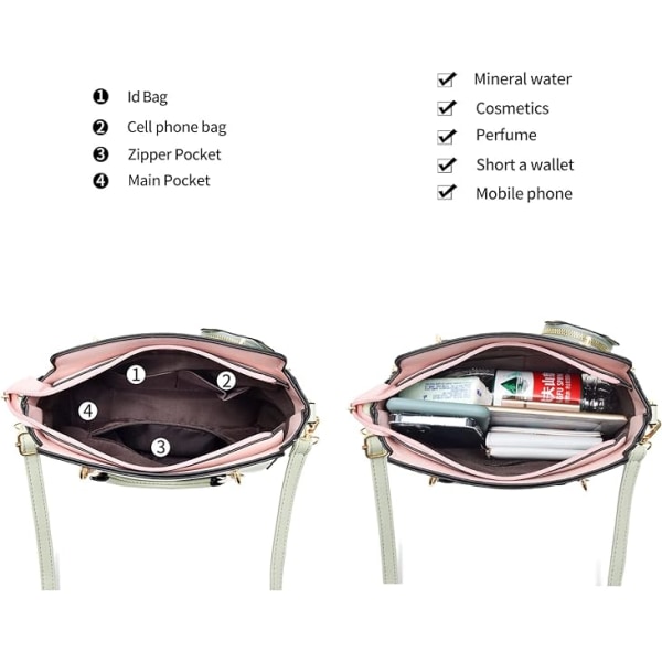 Moderne Punge og Håndtasker til Kvinder Damer Læder Top Håndtag Satchel Skuldertasker Små Totes
