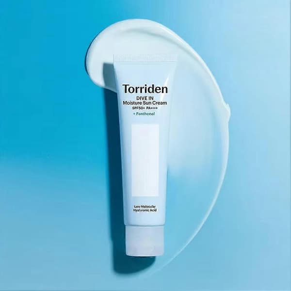 torriden Centella Solcreme SPF50+ til følsom hud og aknehud blue