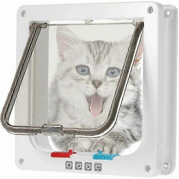 Electronic Microchip Cat Flap Electronic Microchip Cat Flap Brown Cat And Small Dog Cat Flap With Screw Kits White, Medium