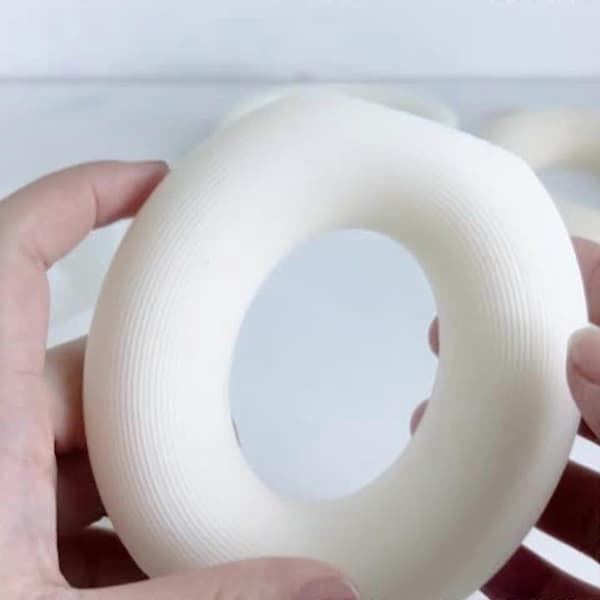 Fondant Godteri Silikonform Ringformet med Striper for Sukkerkunst Såpe Stearinlys Bryllups- / Bursdagskakedekorasjon