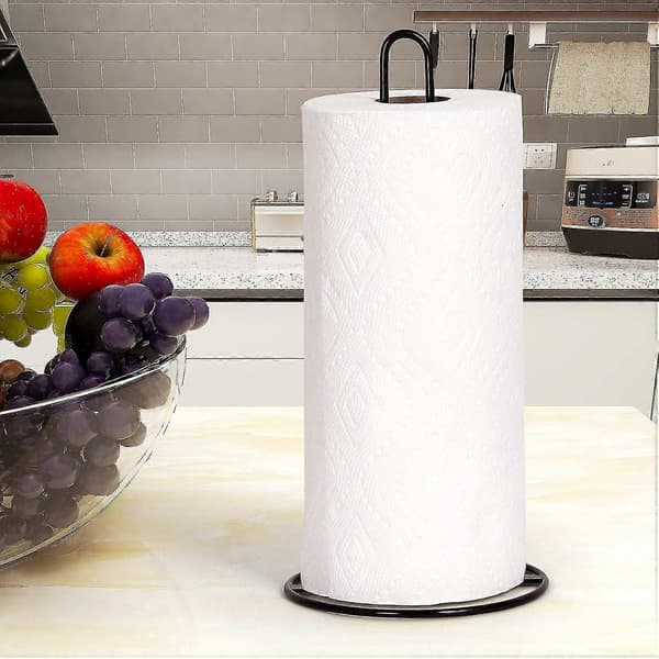 Frittstående rullholder, OBODING, papirhåndkleholder for standard og store ruller Svart