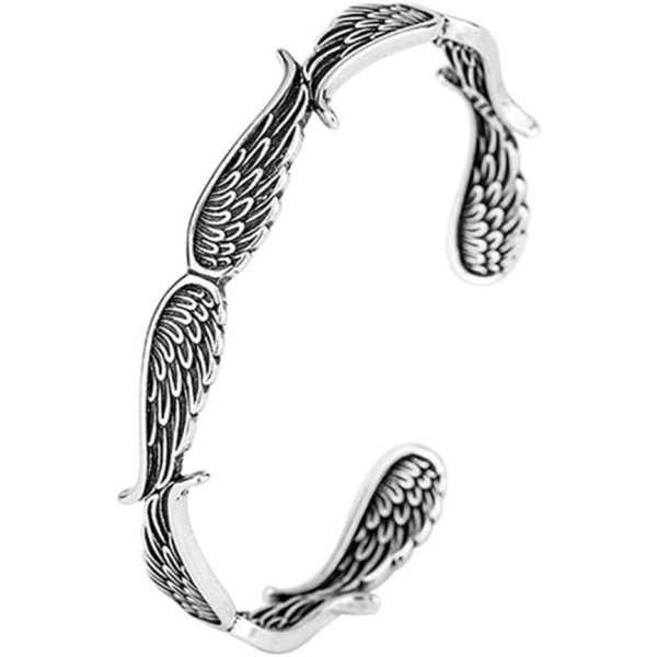 Änglavingar Vintage Sterling Silver Armband, Justerbart Änglavingar Armband, Inspirerande Armband, Personlig Inspirerande Smyckesgåva