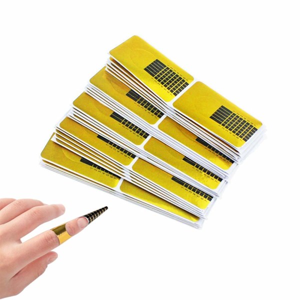 200 st Nail Art Form Guldpappershållare Skönhet och hälsa