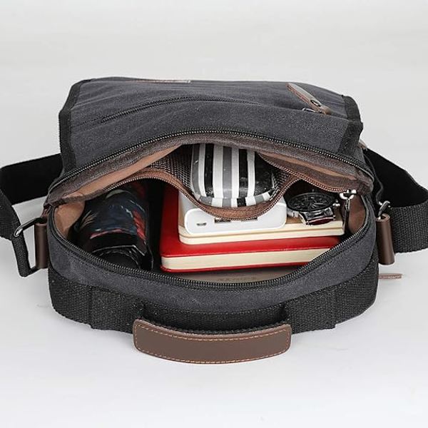 Herrväska Messenger Bag Canvas Axelväskor Resväska Herr Handväska Crossbody Väskor för Arbete Affärer